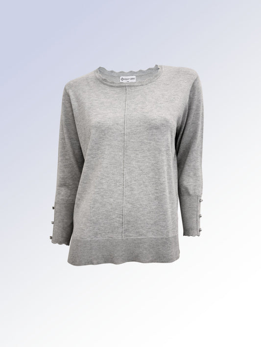 Point Zero Scalloped Edge Sweater 8563014