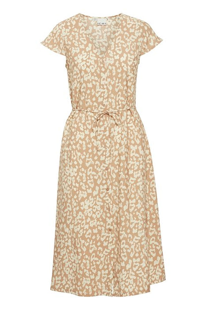 Ichi Short Sleeve Midi Dress 20121188